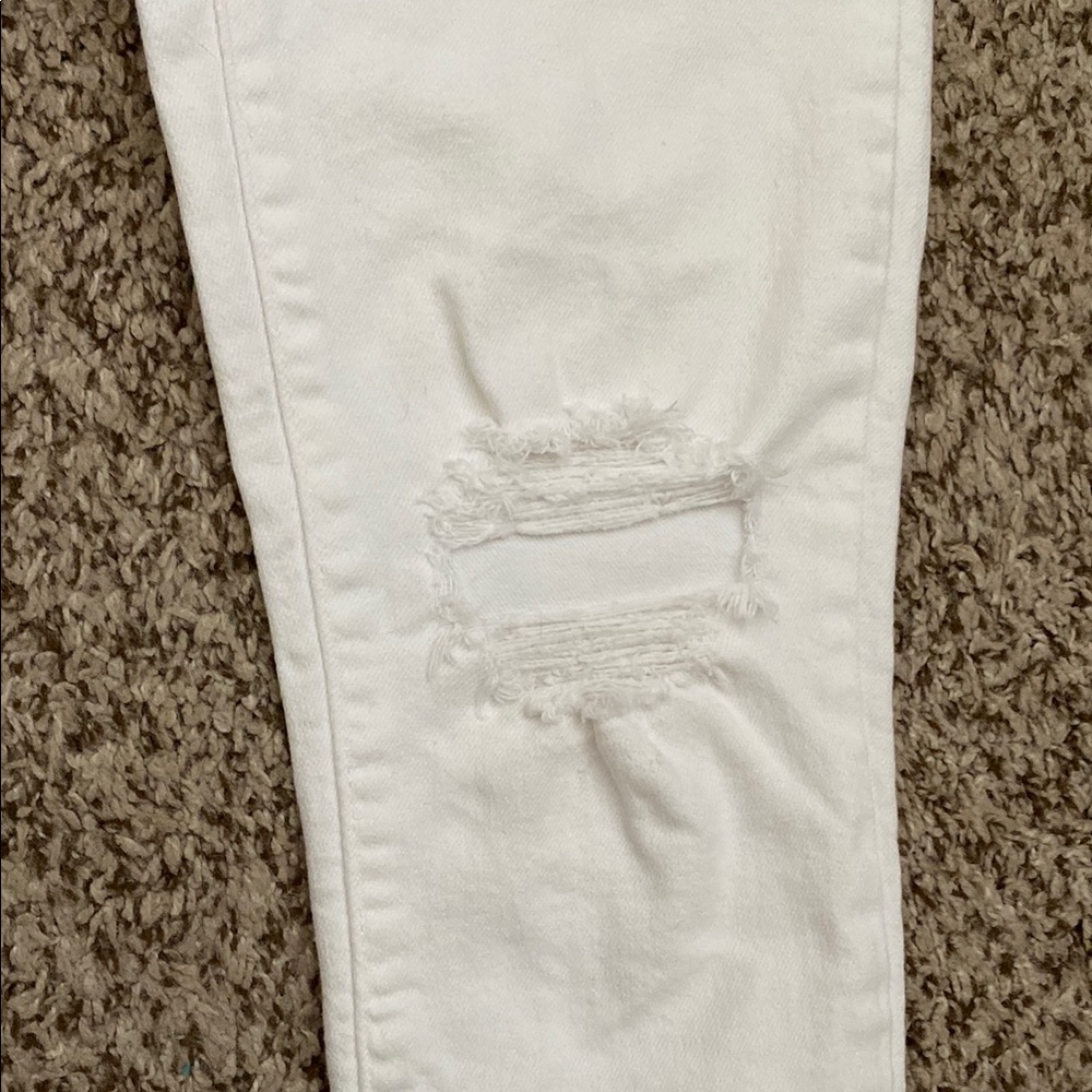 Levi's Women's 721 High Rise Distressed White Skinny Jeans - Picture 10 of 15